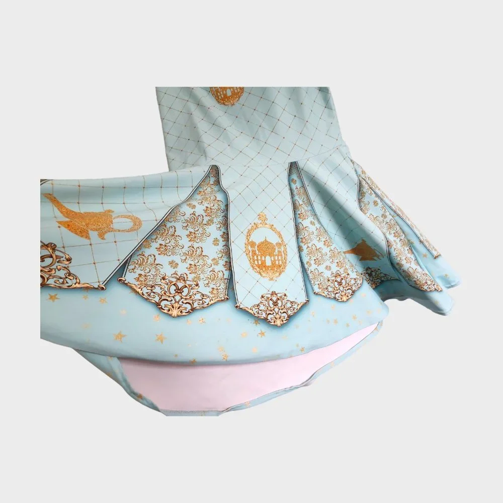 NWOT Handmade Princess Jasmine Fit and Flare Skater Dress size XL - Picture 7 of 8